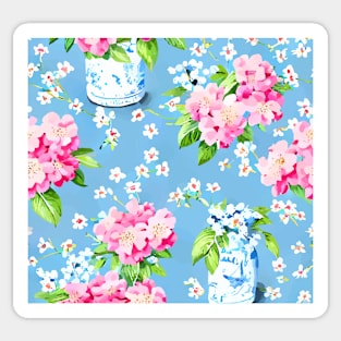 Sky blue French daisy flowers Sticker